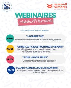 <span class="entry-title-primary">Semaine QVCT 2026 : 4 webinaires gratuits Malakoff Humanis – UD CFTC Moselle</span> <span class="entry-subtitle">Du 16 au 19 juin, 4 webinaires gratuits sur la santé au travail, proposés par notre partenaire Malakoff Humanis dans le cadre de la Semaine de la QVCT.</span>